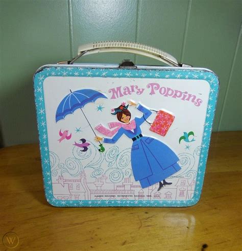 lunch box metal vintage mary poppins 1970|LUNCH BOX vintage Mary Poppins Embossed Metal .